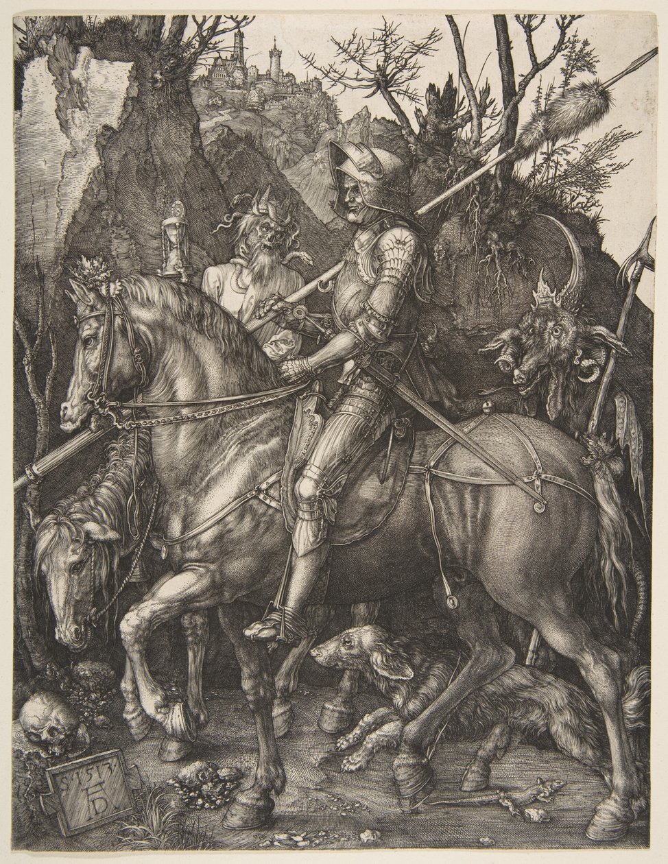 Ridderen, døden og djevelen av Albrecht Dürer