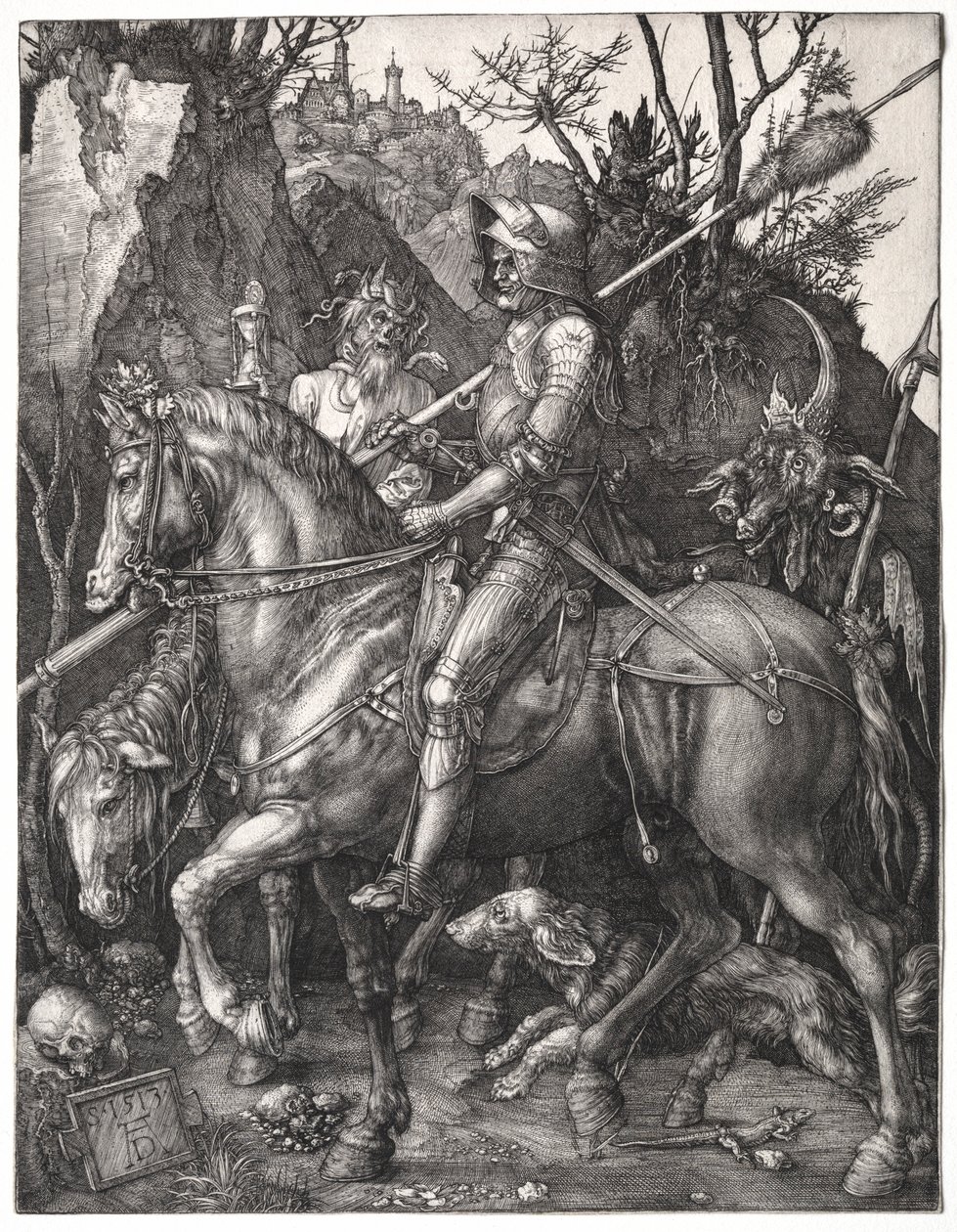 Ridder, død og djevel, 1513. av Albrecht Dürer
