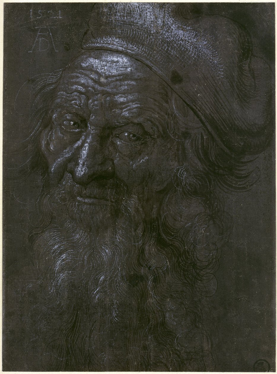 Hodet til en 93 år gammel mann av Albrecht Dürer