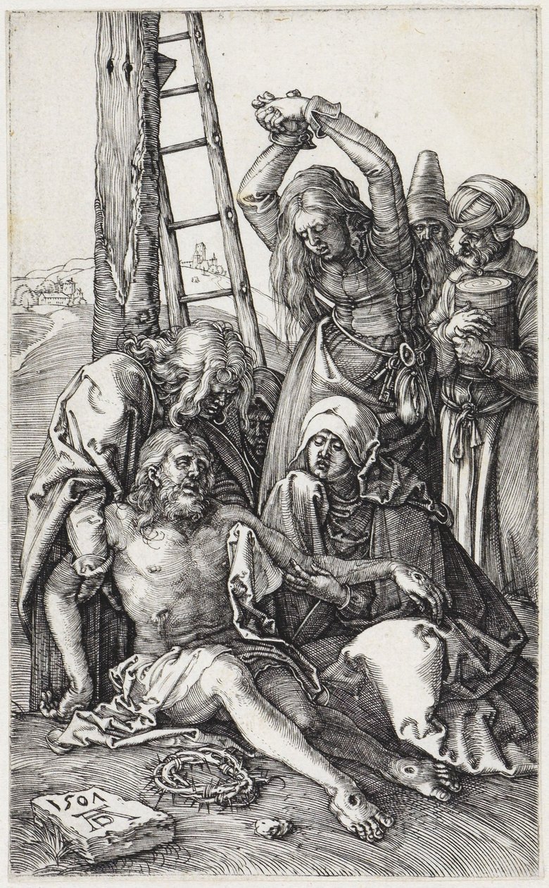 Nedtagelsen fra korset og sørgen over Kristus av Albrecht Dürer