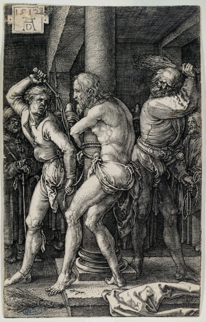 Pasjonen på kobber: Piskingen (Bartsch 8) av Albrecht Dürer