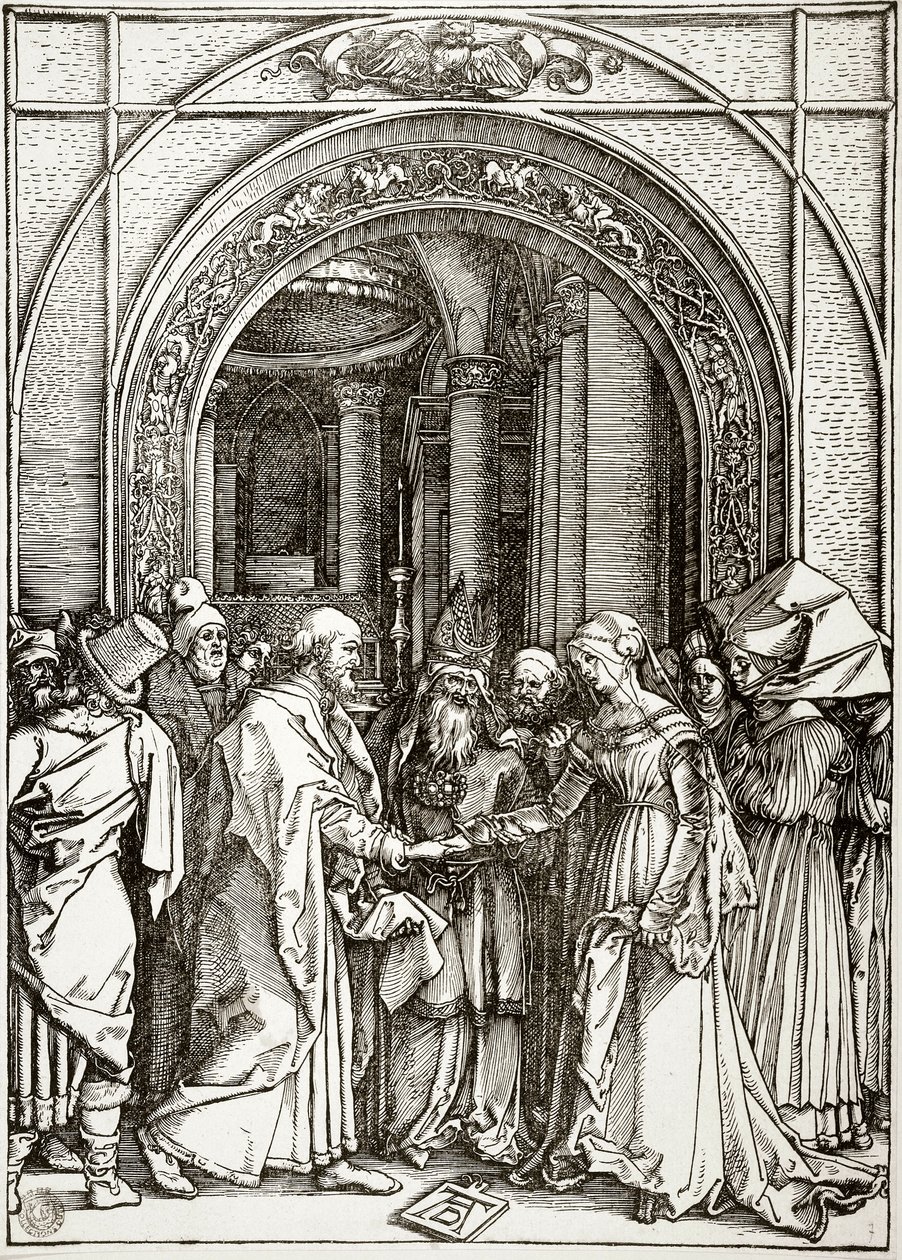 Jomfruens liv: Jomfruens bryllup (Bartsch 82) av Albrecht Dürer