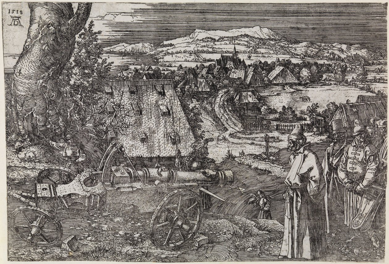 Landskap med kanon (Den store kanonen; Kanonen) av Albrecht Dürer