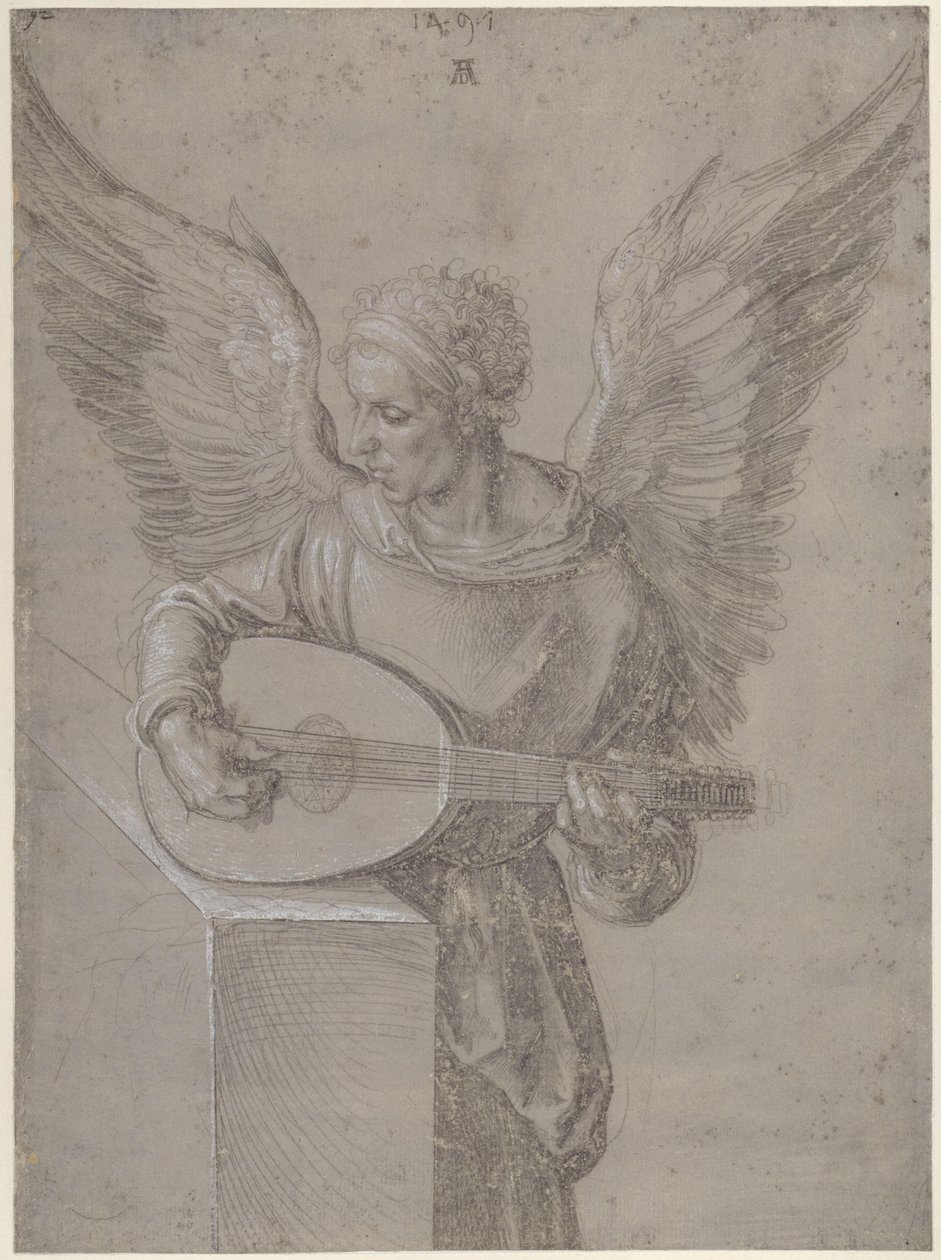Engel som spiller lutt av Albrecht Dürer