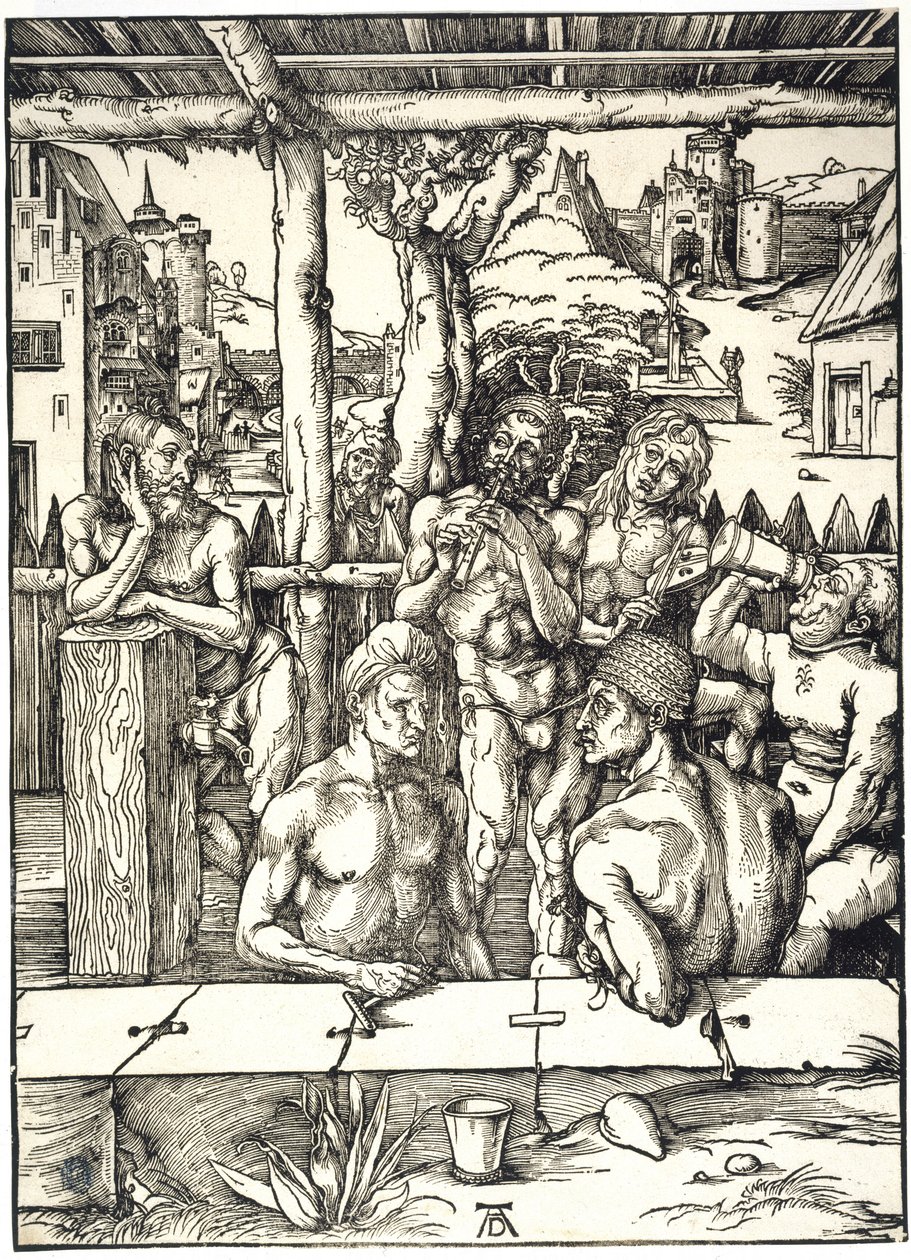 Mennenes bad (Bartsch 128) av Albrecht Dürer