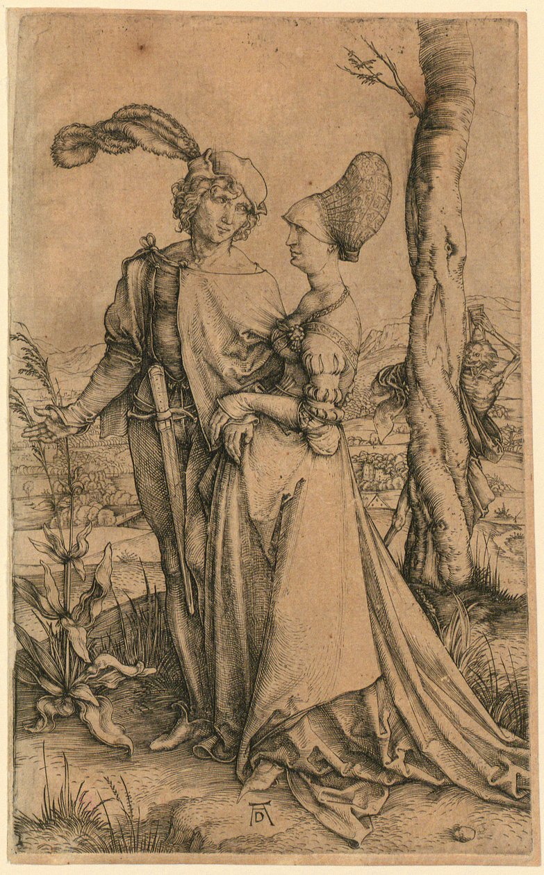 Elskende par og døden av Albrecht Dürer