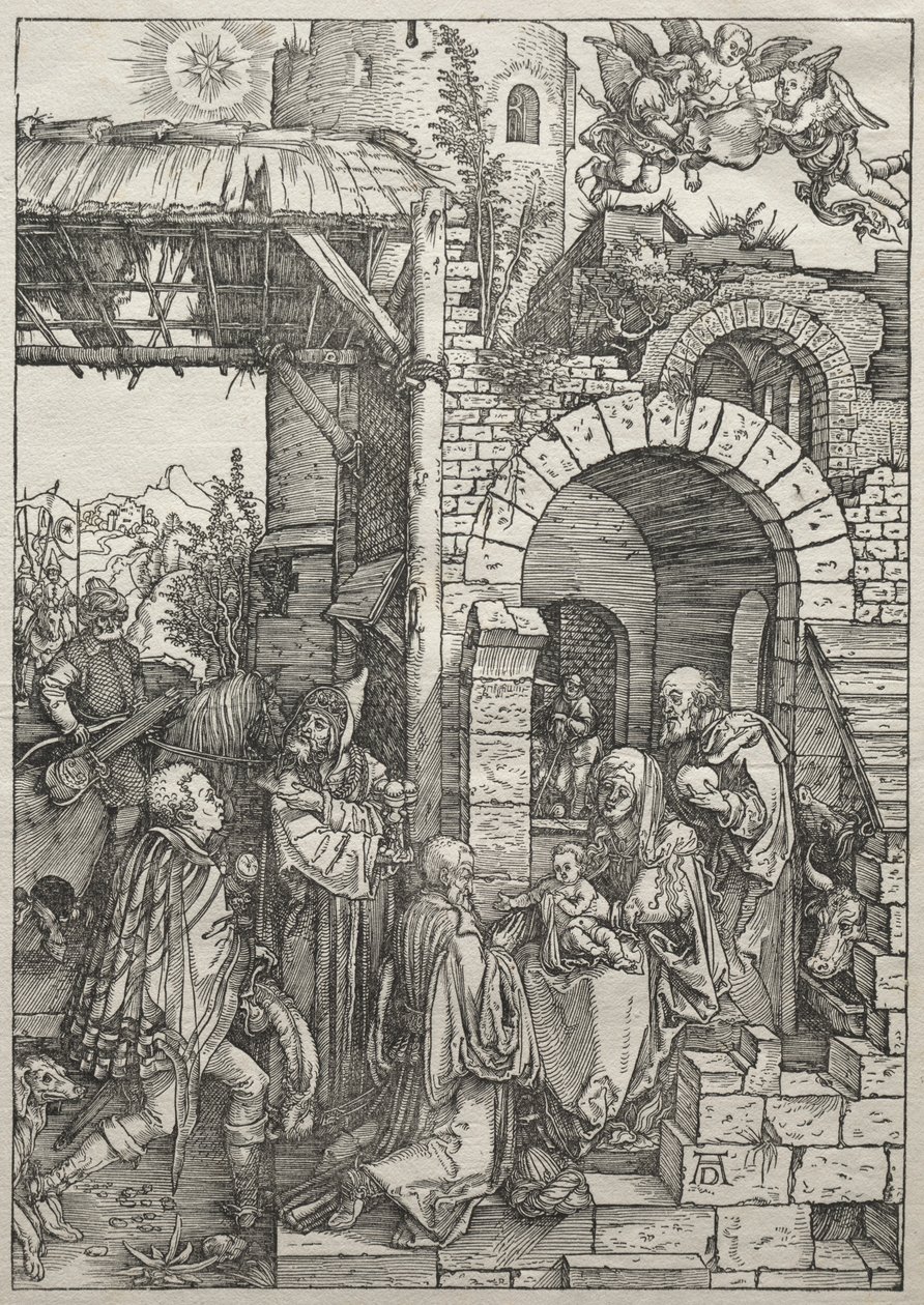 Life of the Virgin: Adoration of the Magi, 1504-1505. av Albrecht Dürer