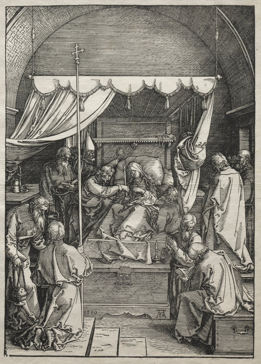 Jomfruens liv: Jomfruens død, 1504-1505. av Albrecht Dürer