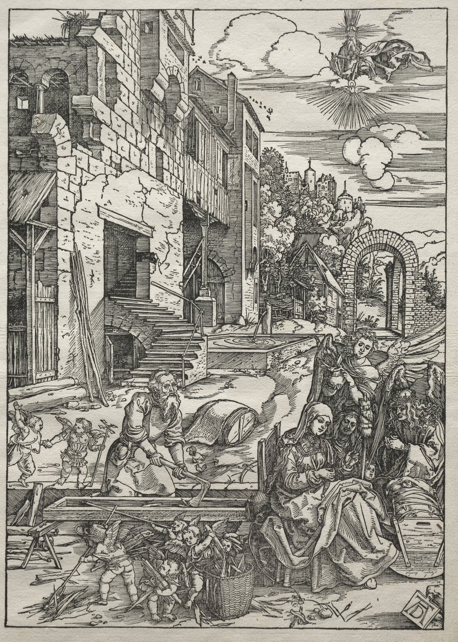 Jomfruens liv: resten i Egypt, 1504-1505. av Albrecht Dürer