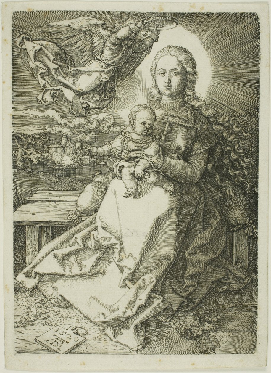 Madonna kronet av One Angel av Albrecht Dürer