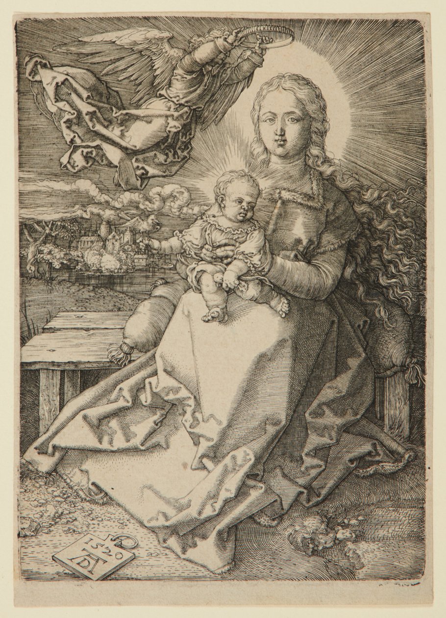 Madonna kronet av en engel av Albrecht Dürer
