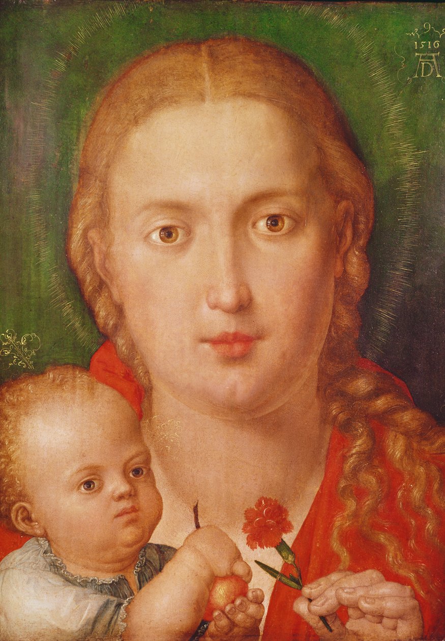 Madonna of the Carnation, 1516 av Albrecht Dürer