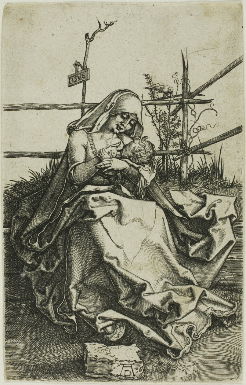 Madonna på en gresskledd bredd av Albrecht Dürer