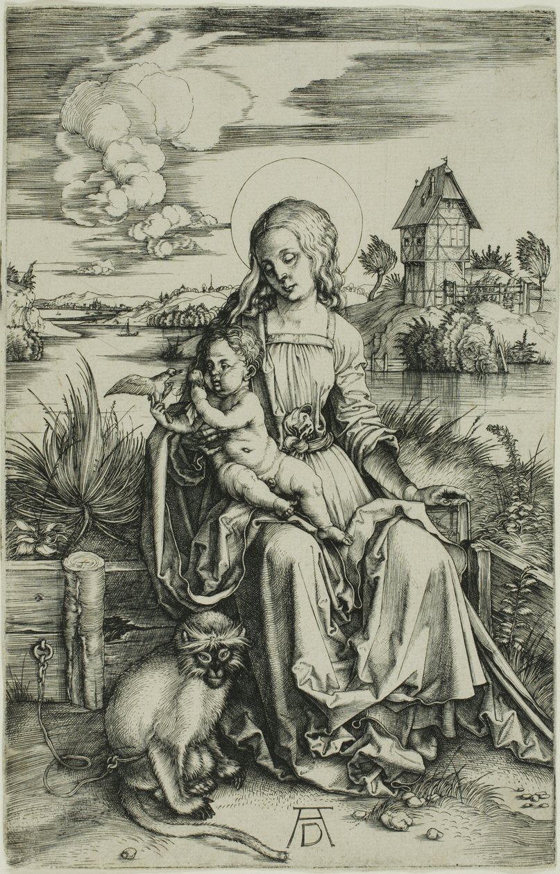 Madonna med apen av Albrecht Dürer