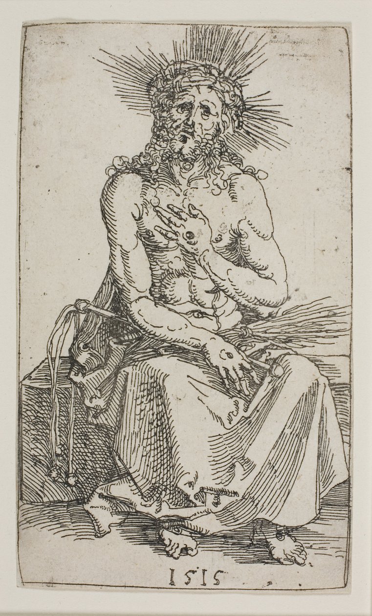 Sorgens mann, sittende av Albrecht Dürer
