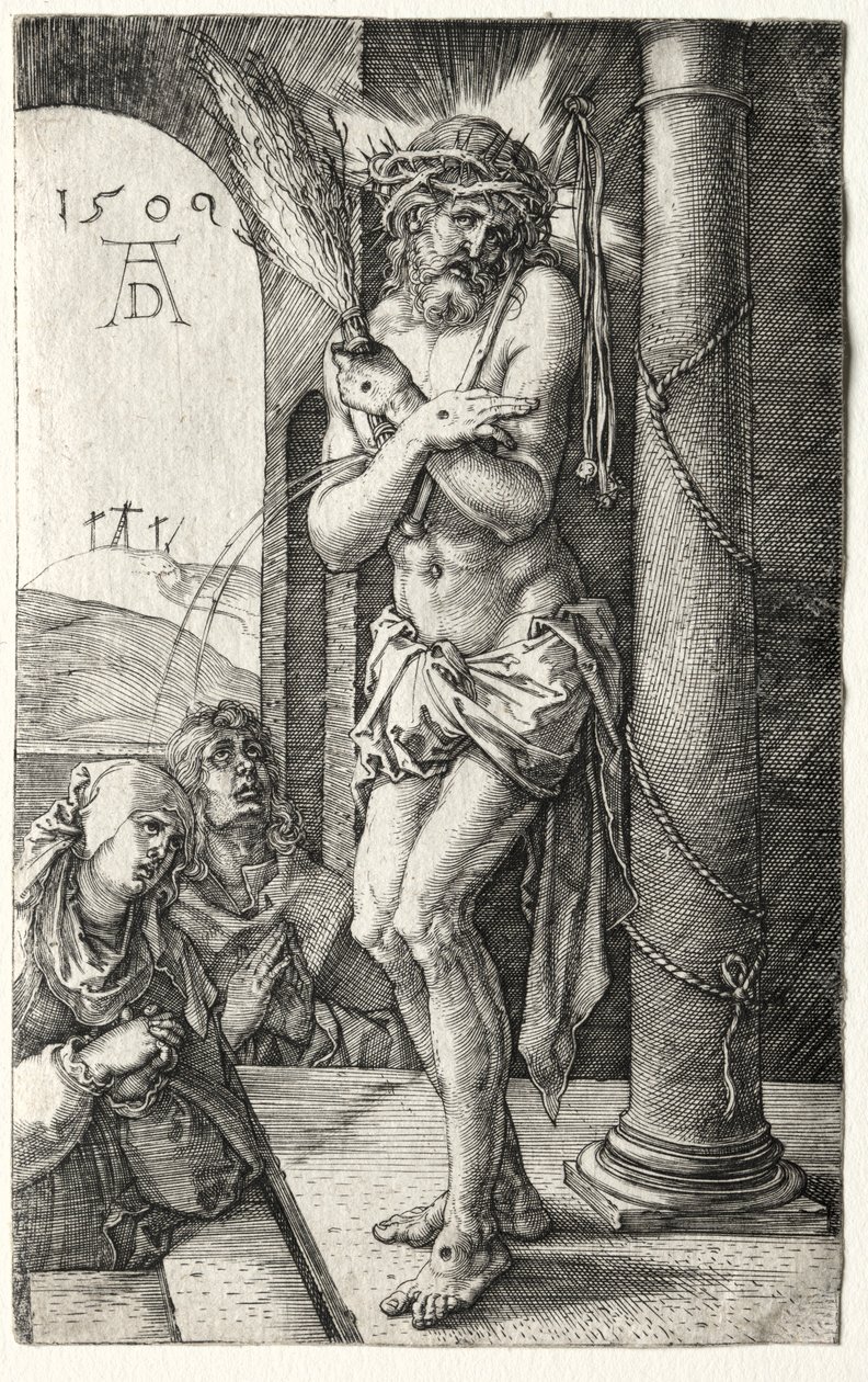 Man of Sorrows by the Column, 1509. av Albrecht Dürer