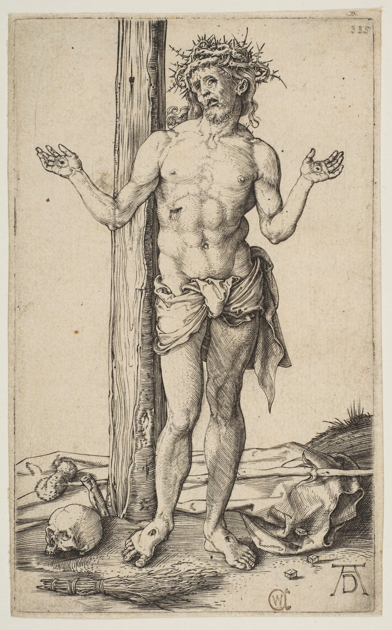 Sorgens mann med utstrakte armer, ca. 1500. av Albrecht Dürer