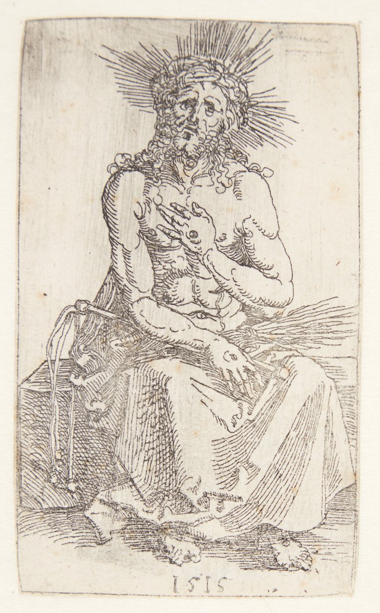 Sorgens mann, siddende av Albrecht Dürer