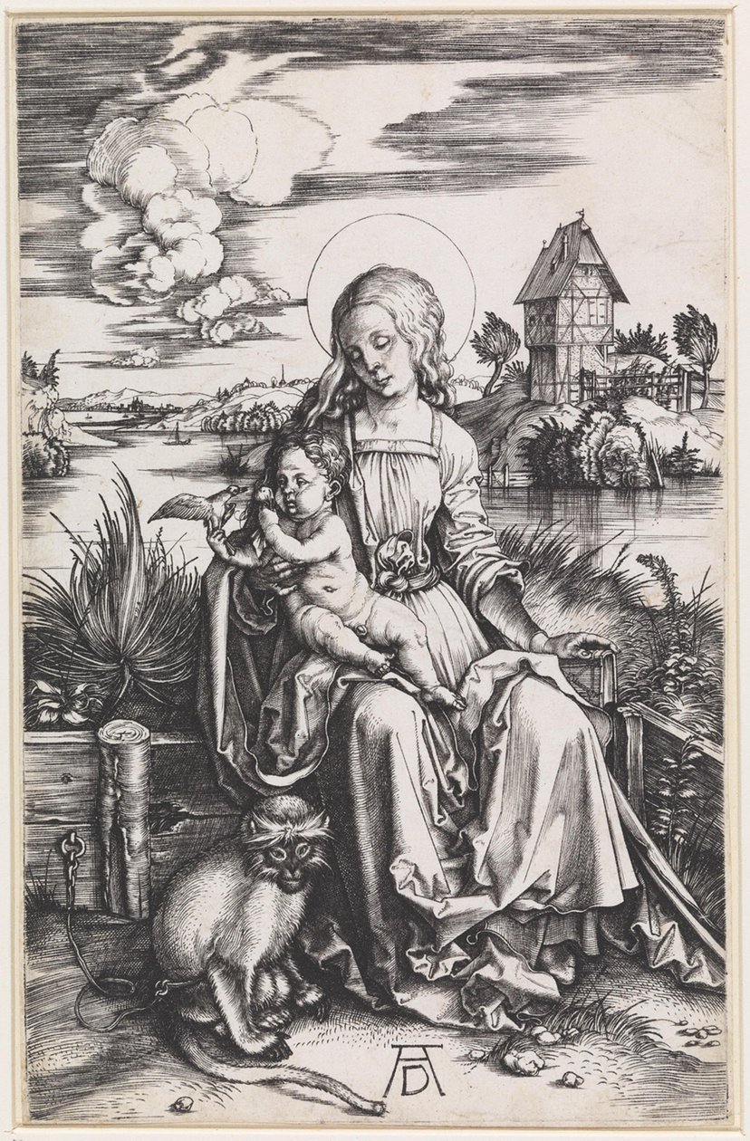 Maria med barnet og en ape av Albrecht Dürer