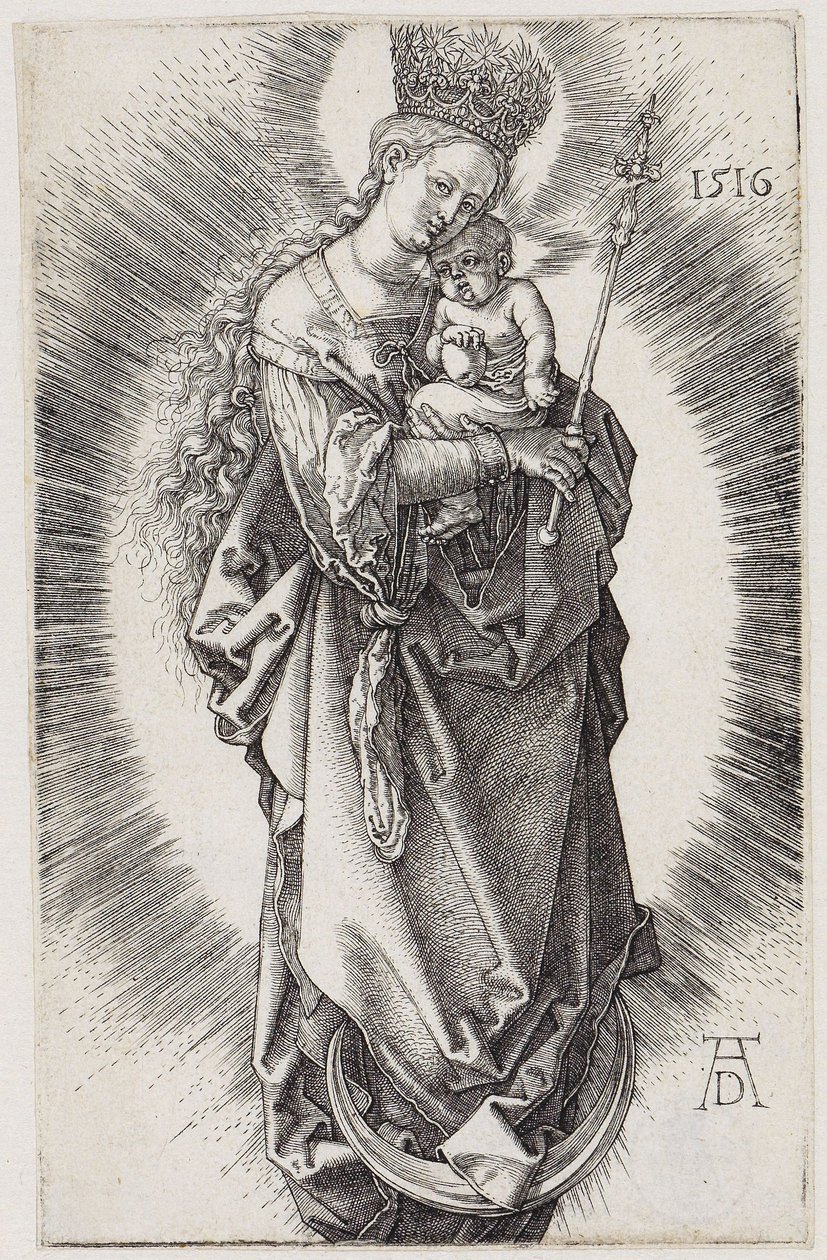 Maria med septer og stjernekrone av Albrecht Dürer