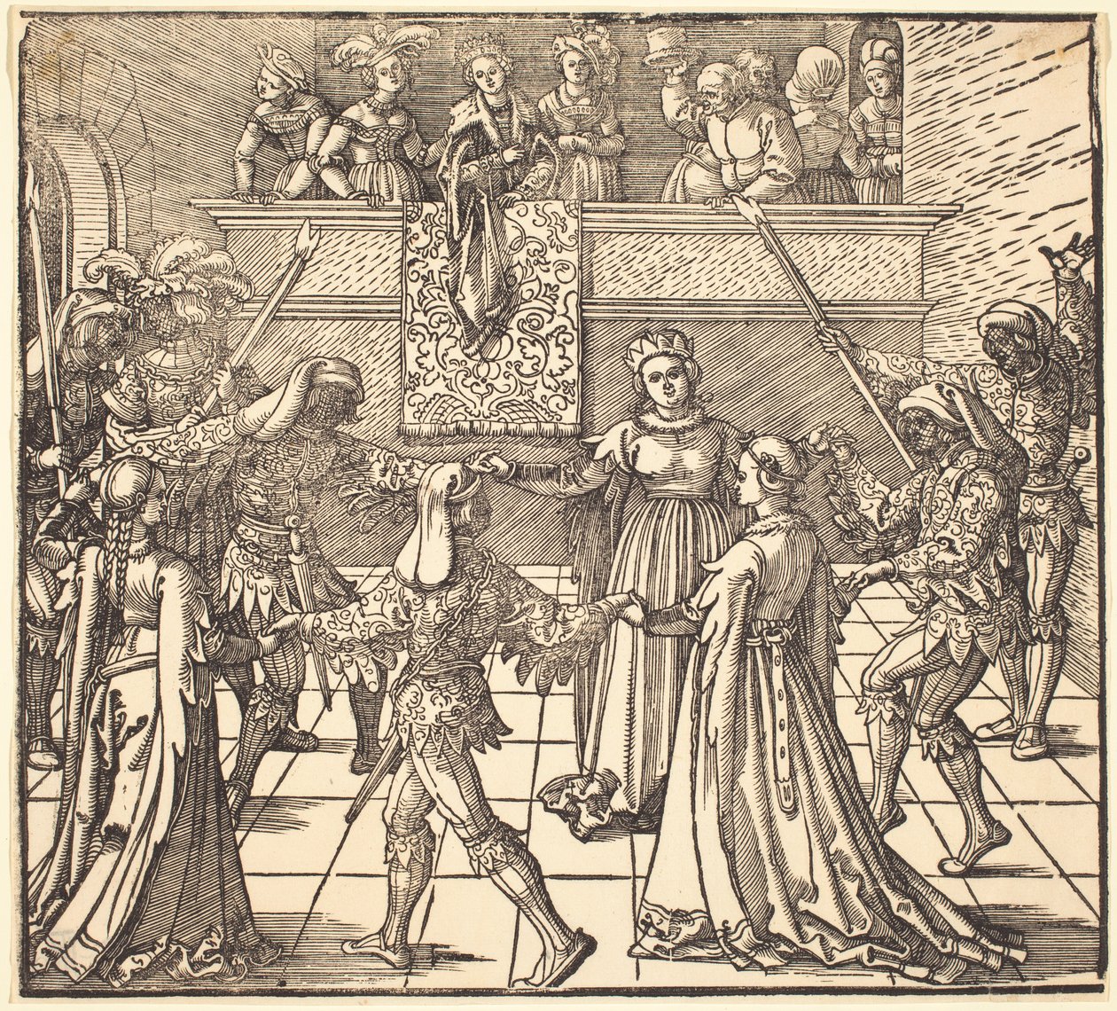 Maskeradedans med fakler av Albrecht Dürer