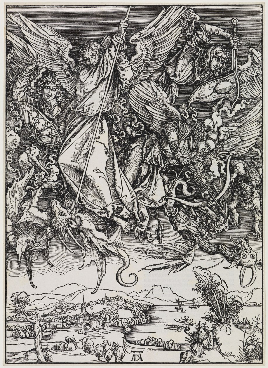 Michaels kamp mot dragen av Albrecht Dürer