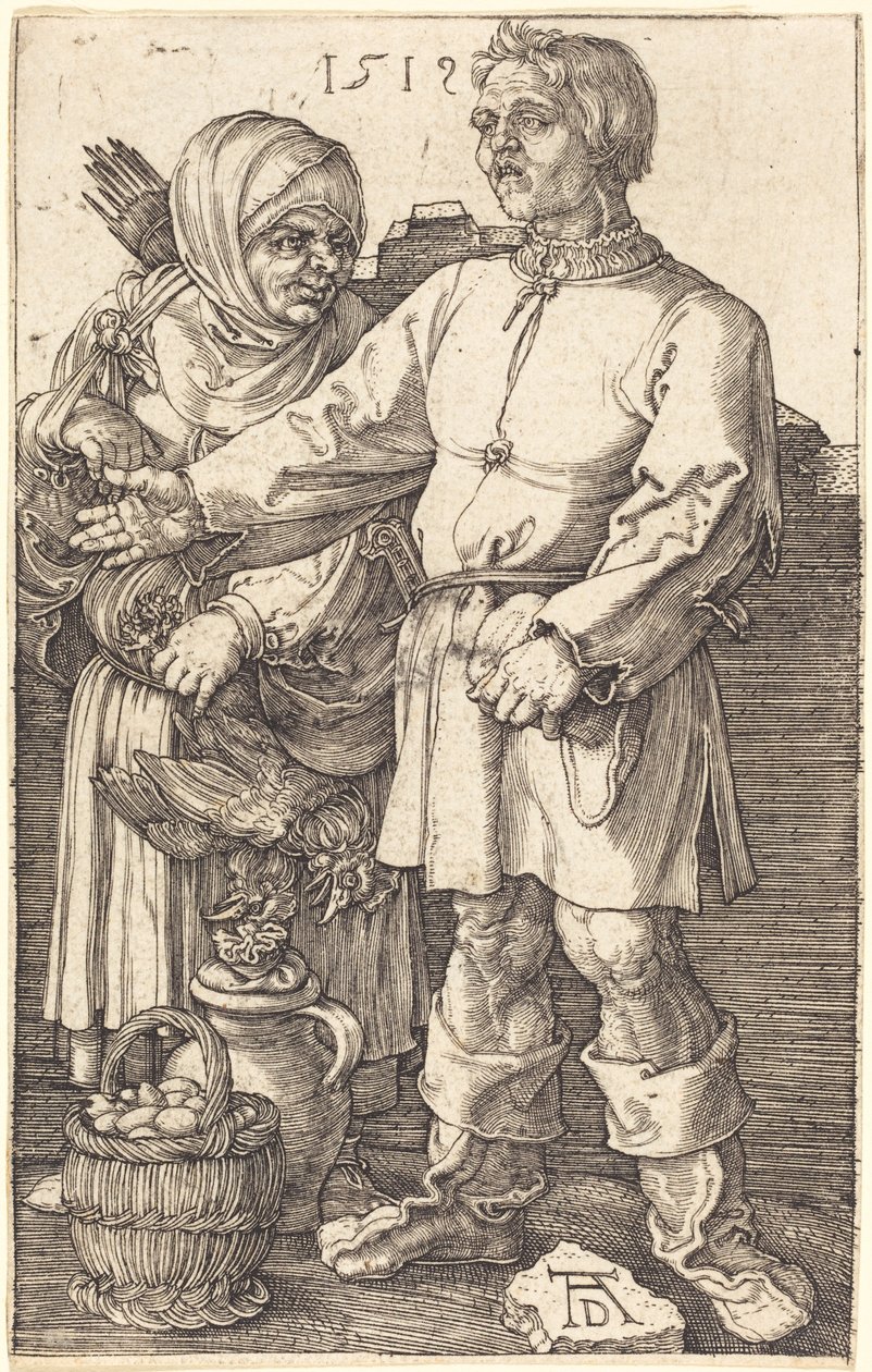 Bondepar på markedet av Albrecht Dürer