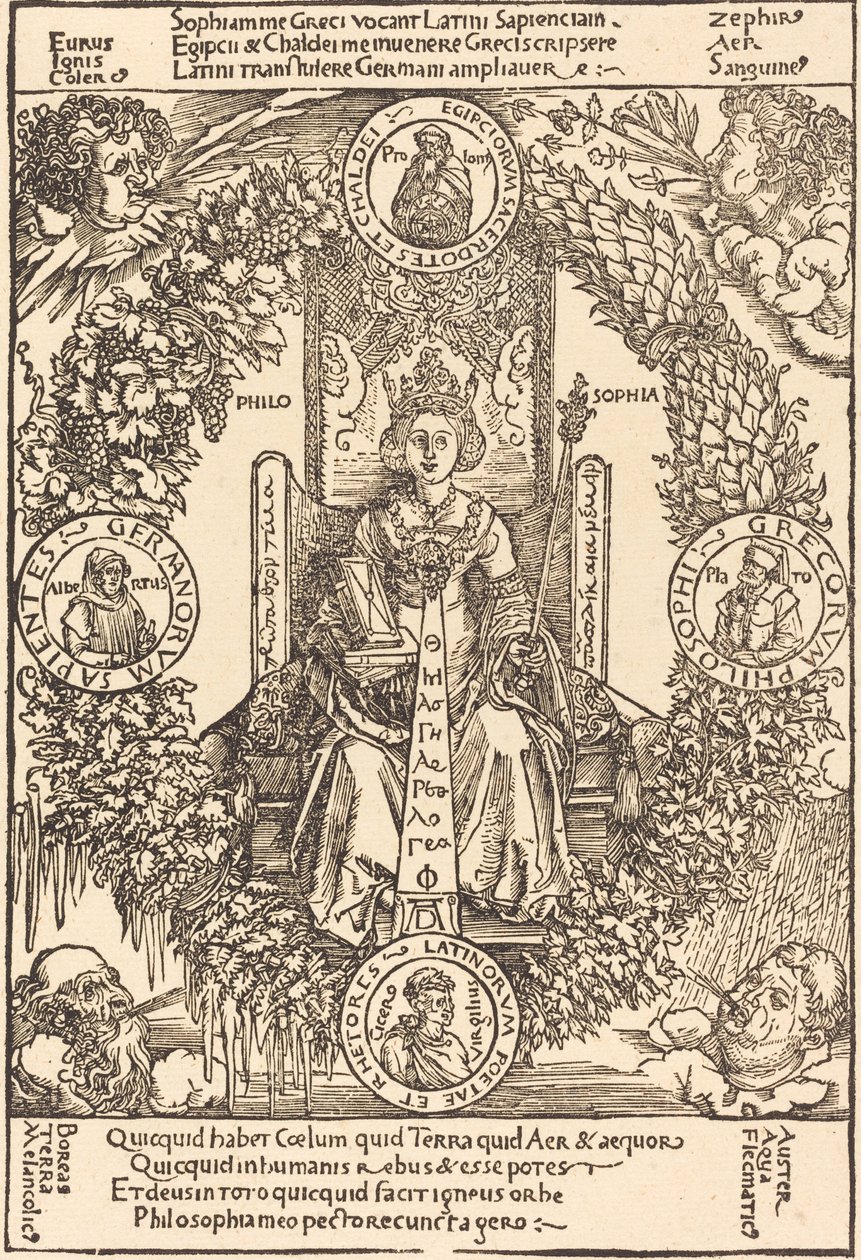Filosofi, sannsynligvis 1502. av Albrecht Dürer