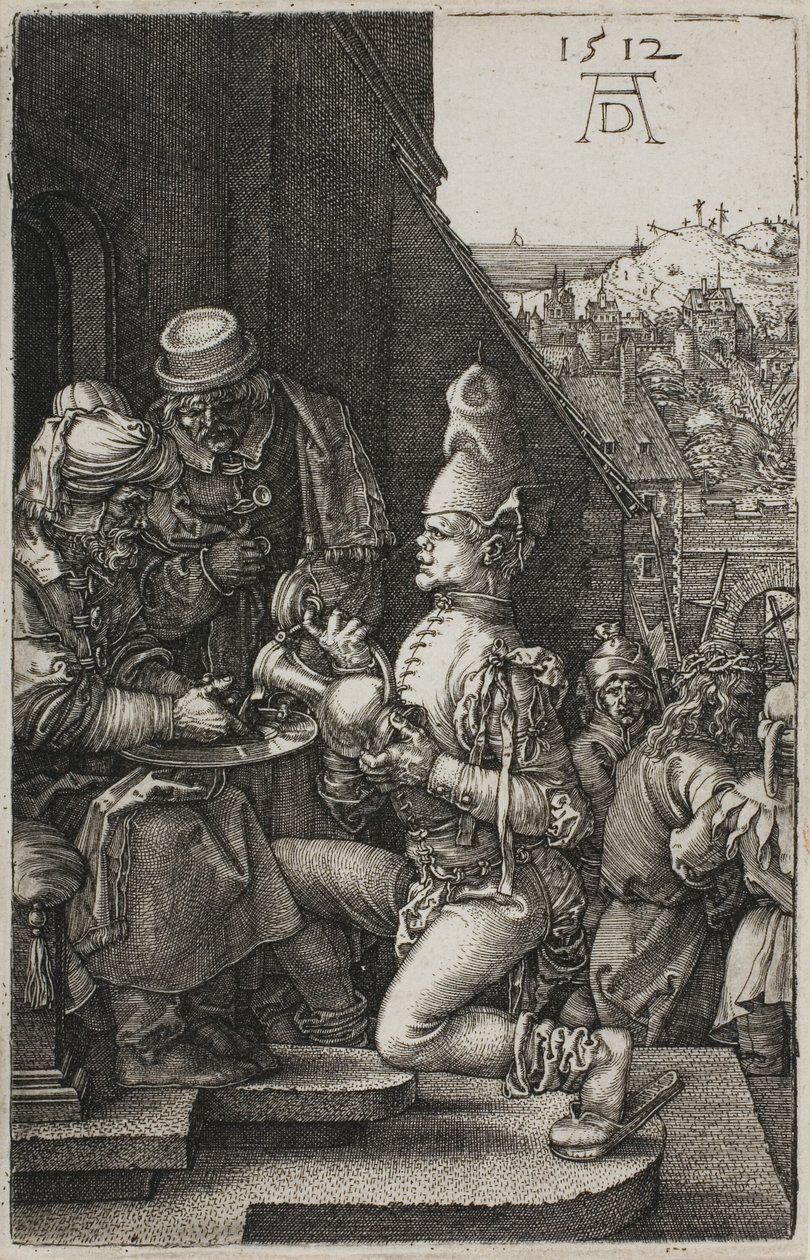 Pilatus vasker hendene, fra The Engraved Passion av Albrecht Dürer