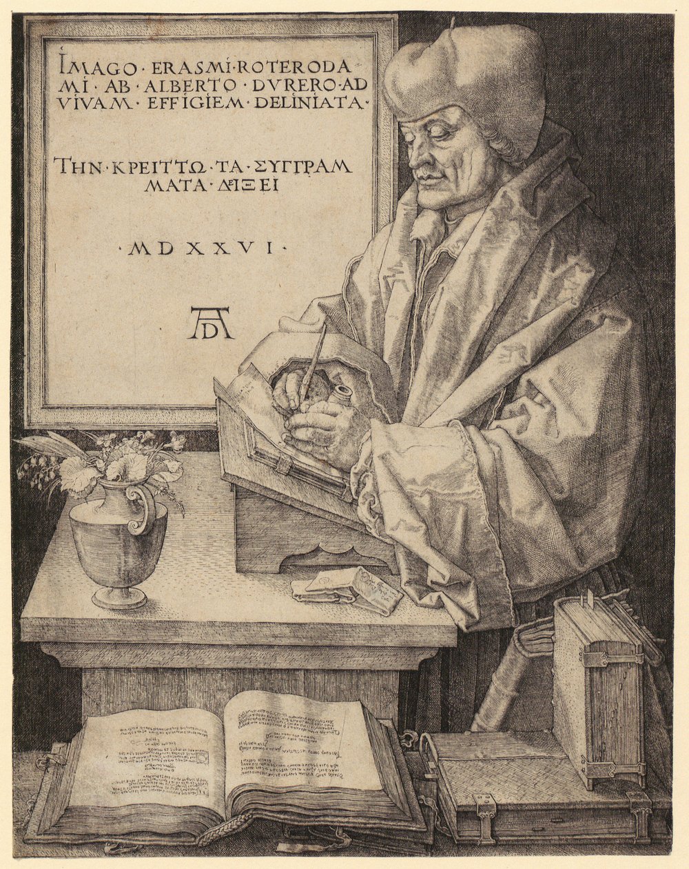 Portrett av Erasmus av Rotterdam av Albrecht Dürer