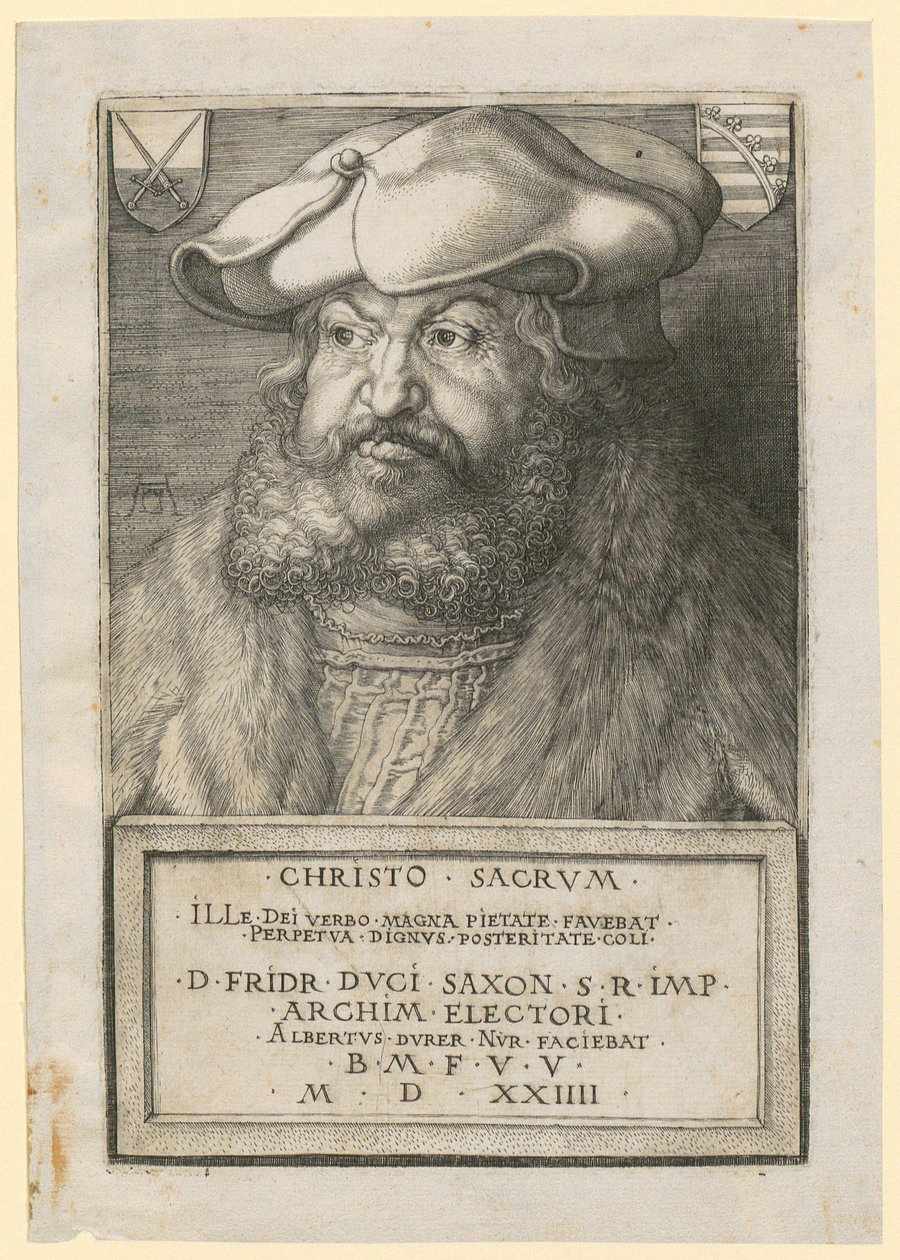 Portrett av Fredrik den Vise, kurfyrste av Sachsen av Albrecht Dürer