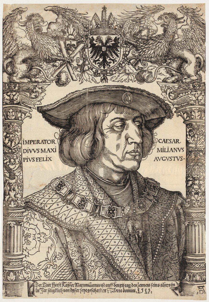 Portrett av keiser Maximilian I av Albrecht Dürer