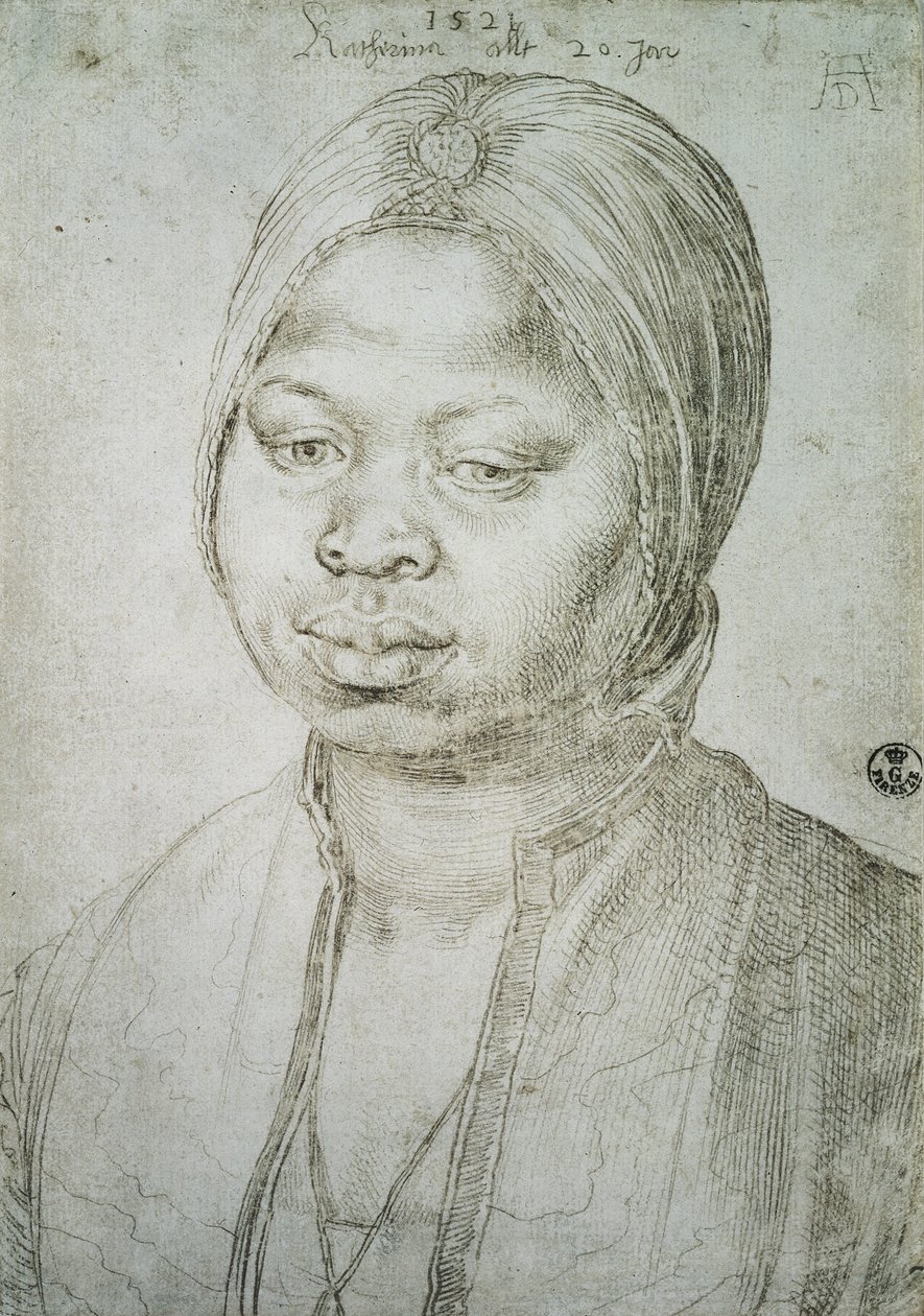 Portrett av Catherine, Mulattaen til den portugisiske Bradao, 1521 av Albrecht Dürer