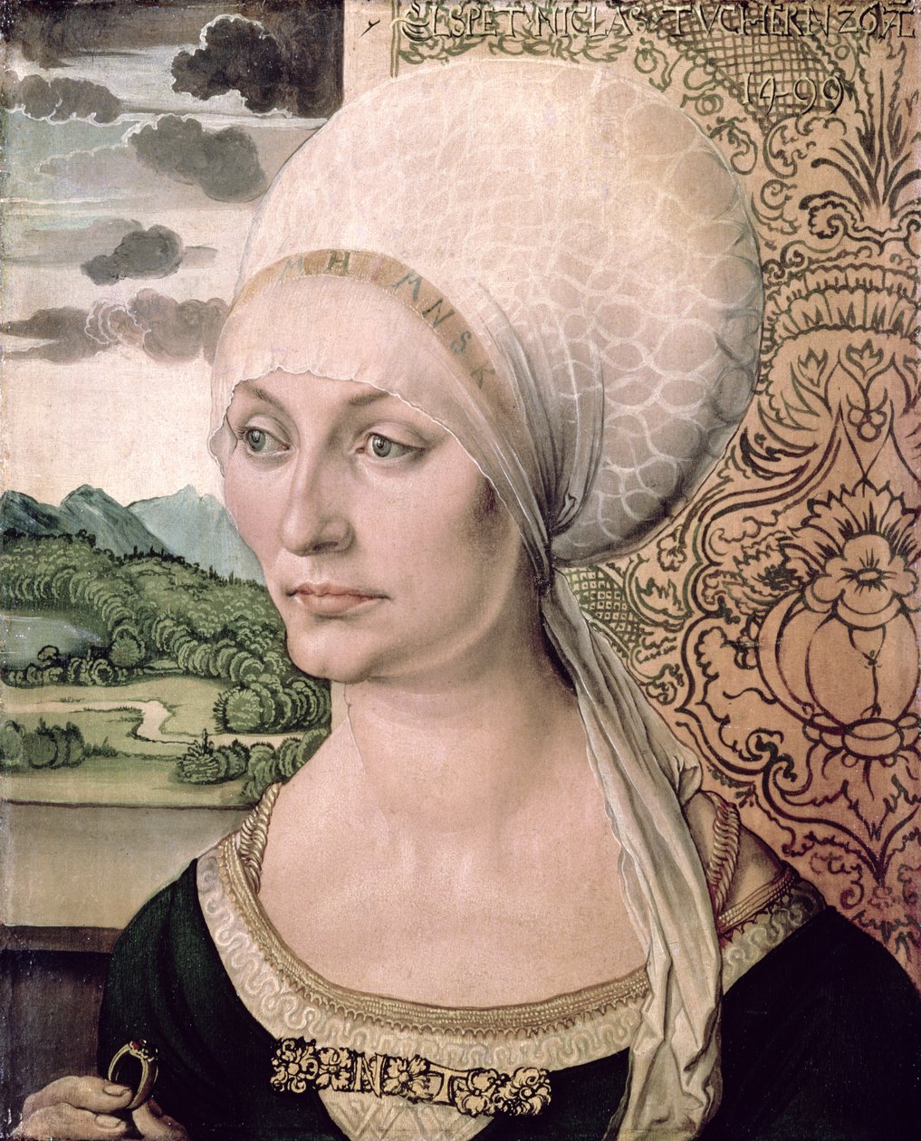 Portrett av Elsbeth Tucher, 1499 av Albrecht Dürer