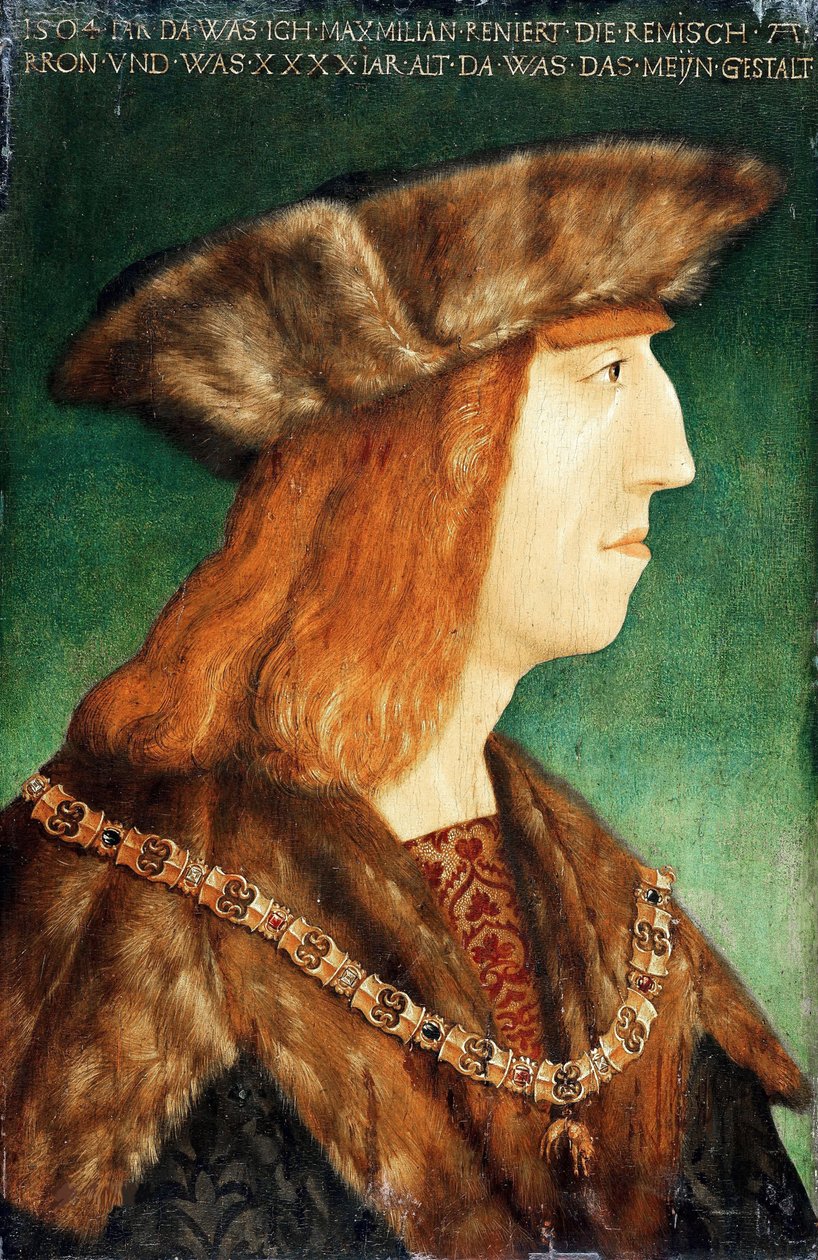 Portrett av keiser Maximilian I 1459-1519, etter 1504 av Albrecht Dürer