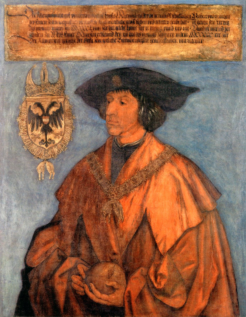 Portrett av keiser Maximilian I 1459-1519, ca. 1512 av Albrecht Dürer