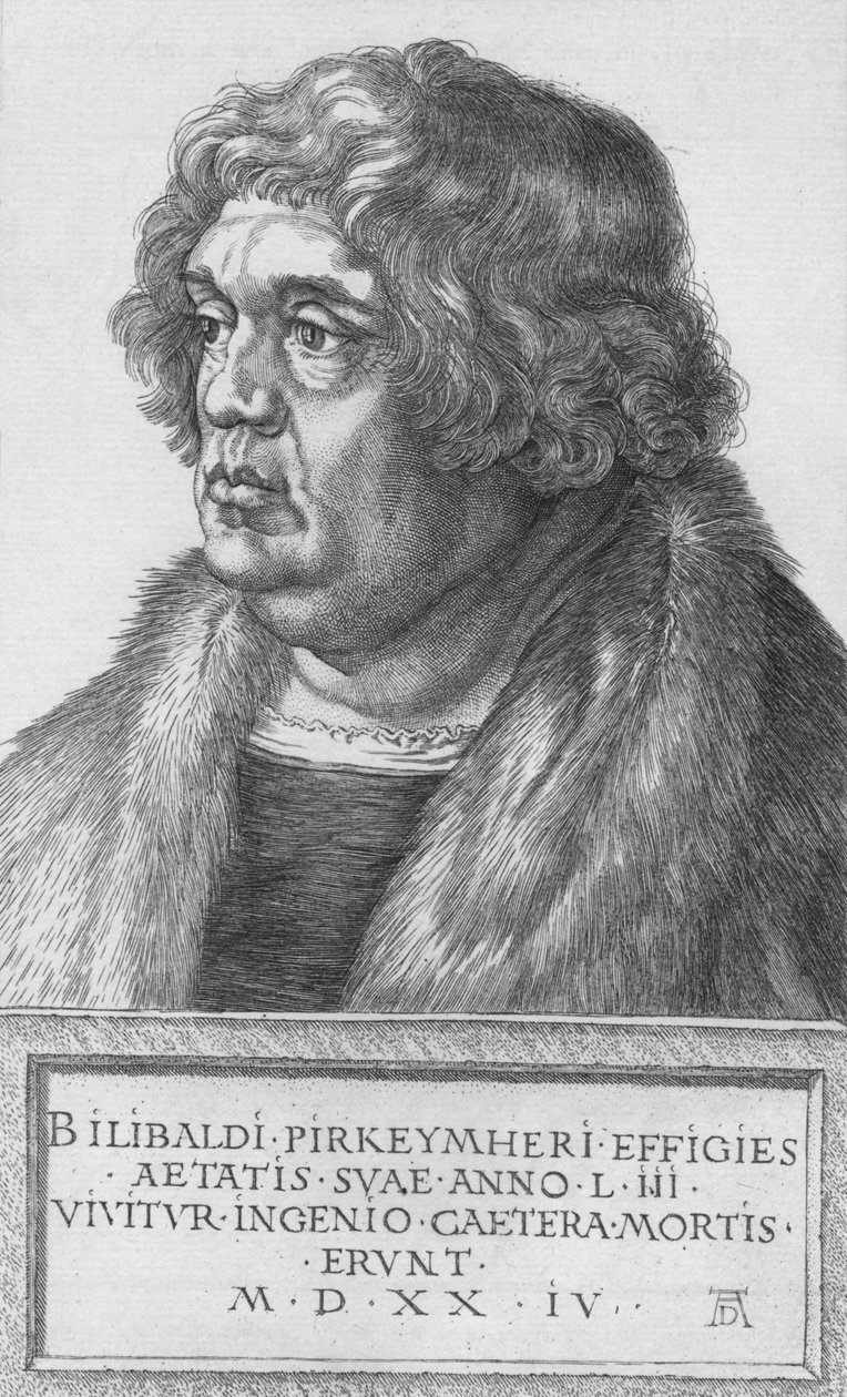 Portrett av Pirkheimer, 1524, 1906 av Albrecht Dürer