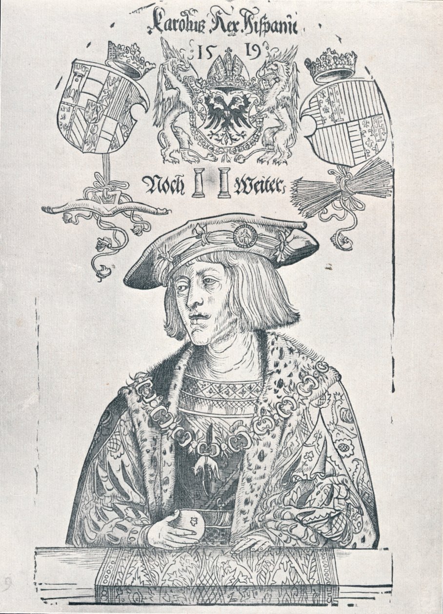 Portrett av keiseren Charles V, 1519 1906 av Albrecht Dürer
