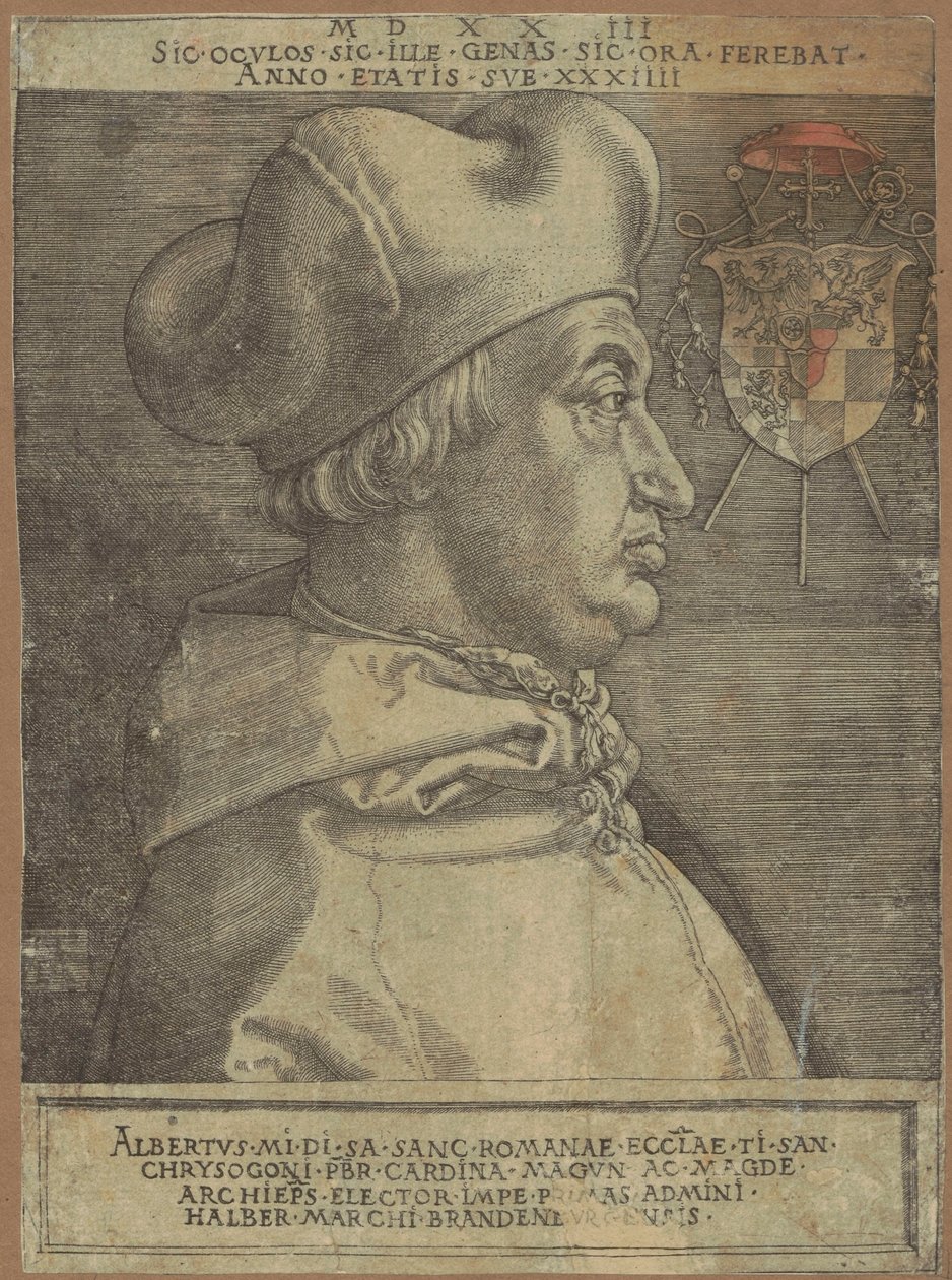 Portrett av kardinal Albrecht von Brandenburg (den såkalte store kardinalen) av Albrecht Dürer