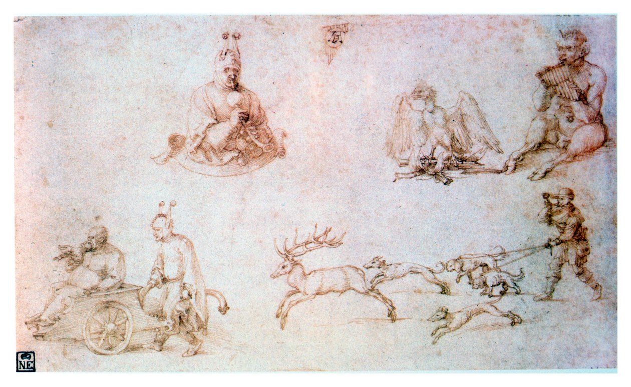 Rød krittstudie, c1500 av Albrecht Dürer