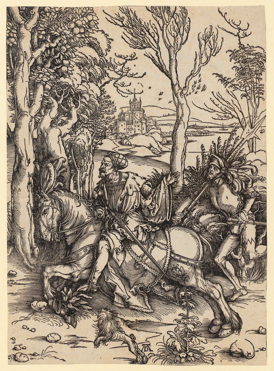 Rytter og landsknekt av Albrecht Dürer