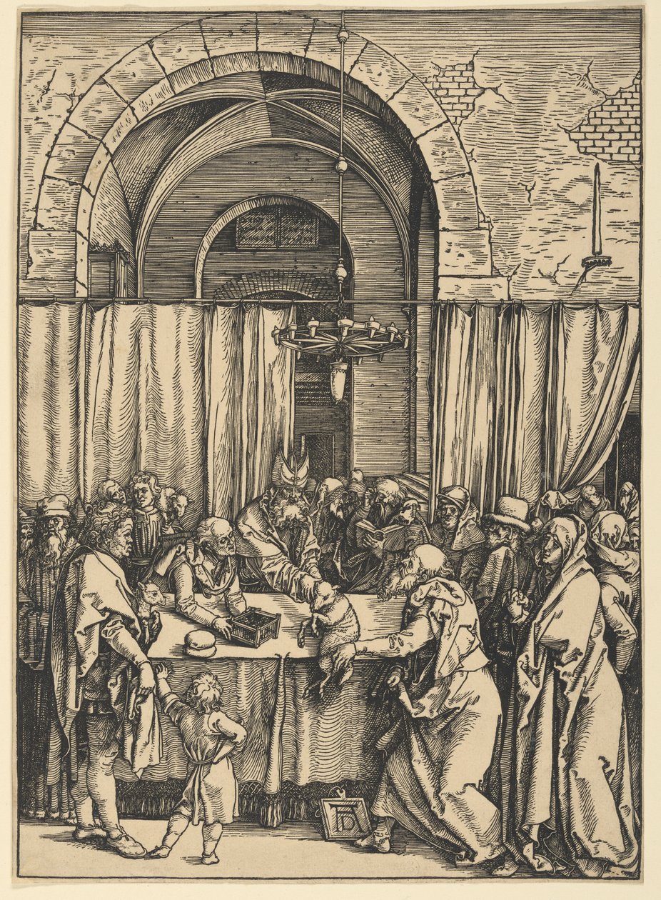 Avvisningen av Joakims offer, fra Jomfru Marias liv av Albrecht Dürer