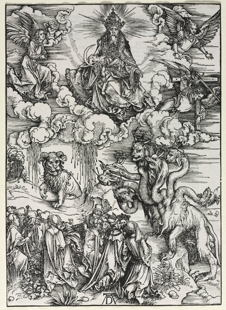 Johannes åpenbaring: Beast with Rams Horns, 1511. av Albrecht Dürer