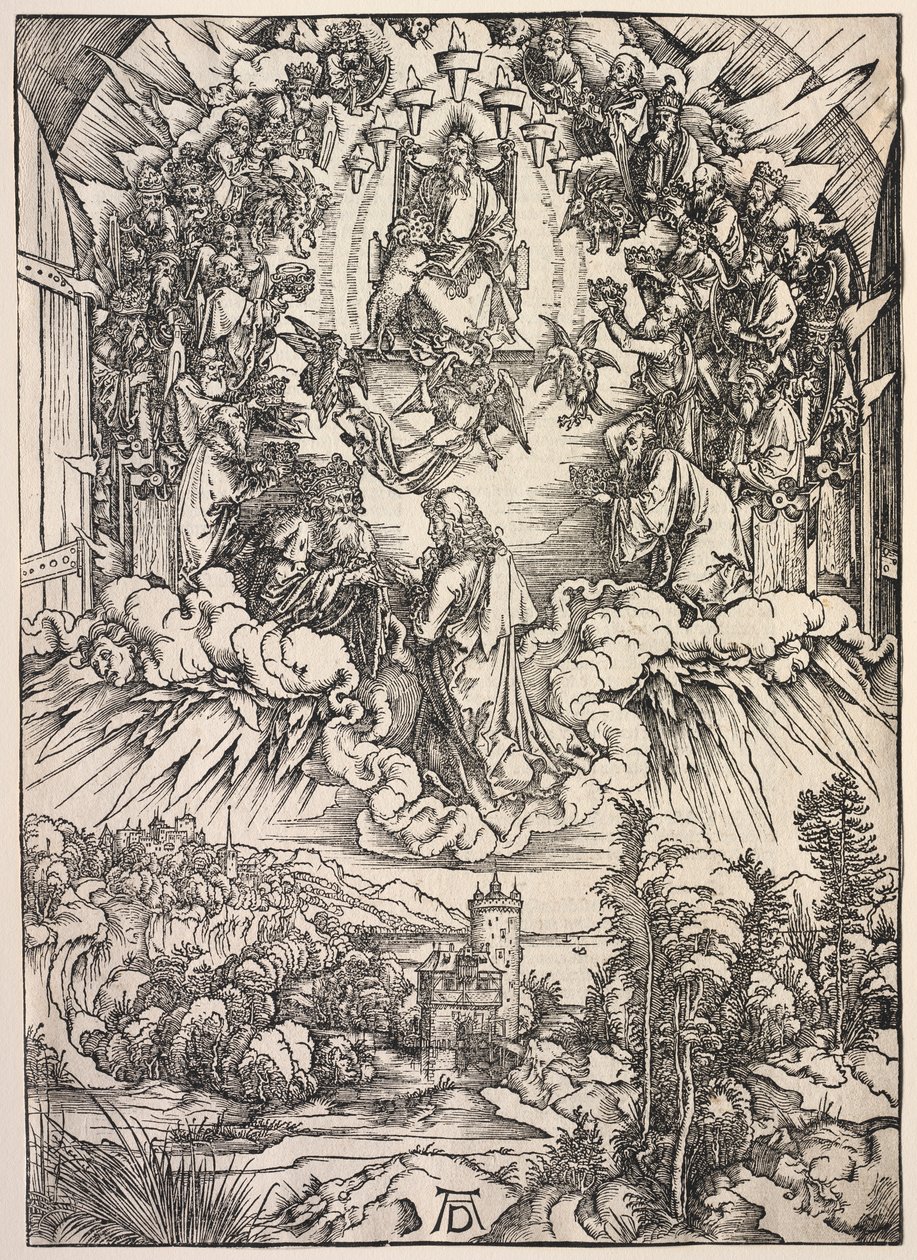 Johannes åpenbaring: Johannes før tronen av Albrecht Dürer