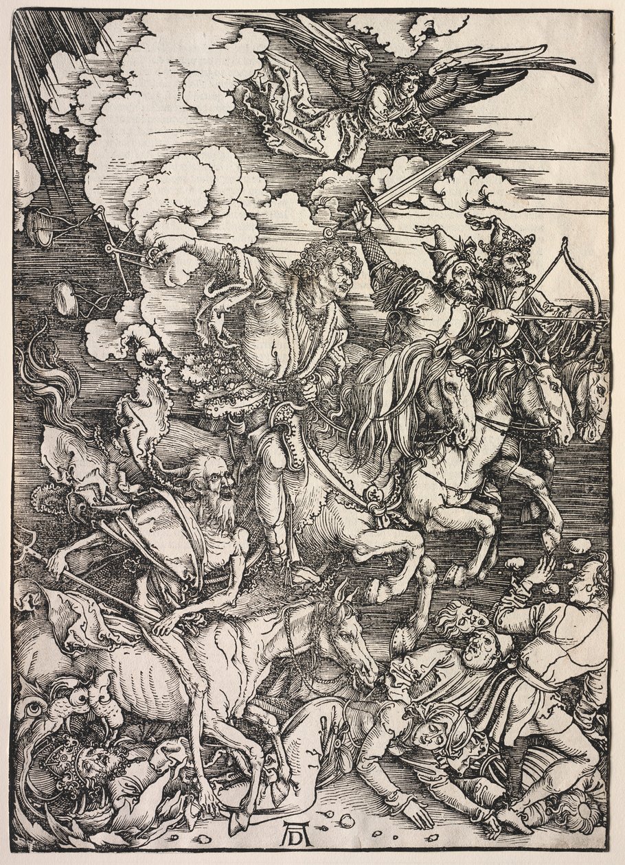 Johannes åpenbaring: De fire ryttere, 1511. av Albrecht Dürer