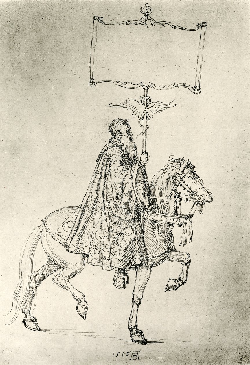 Ridende gammel mann av Albrecht Dürer