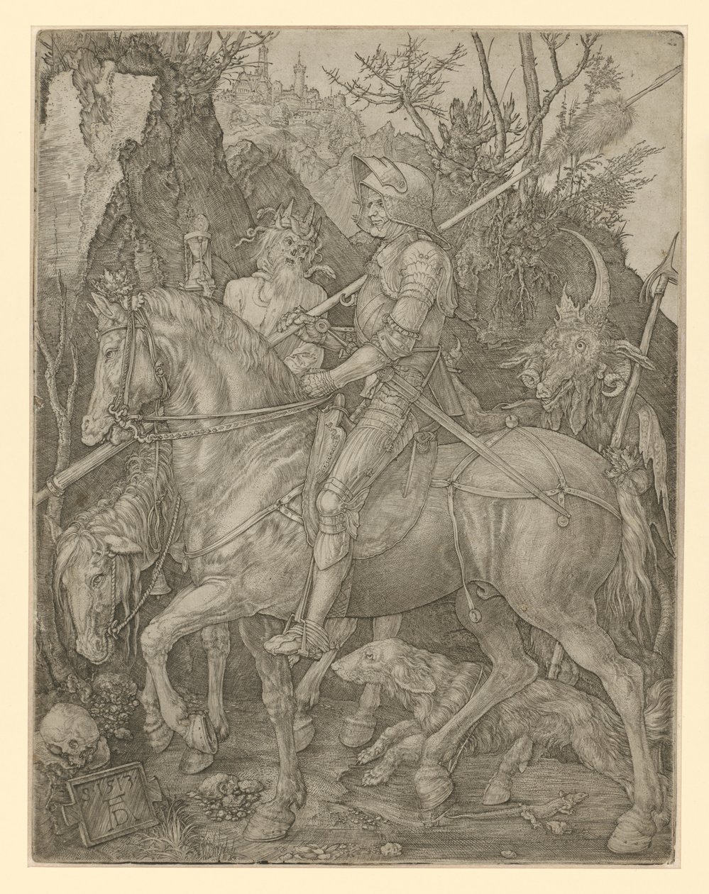 Ridderen, døden og djevelen av Albrecht Dürer
