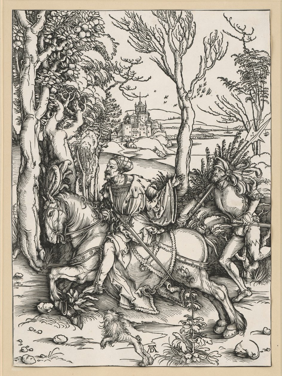 Ridder til hest og landsknekt av Albrecht Dürer