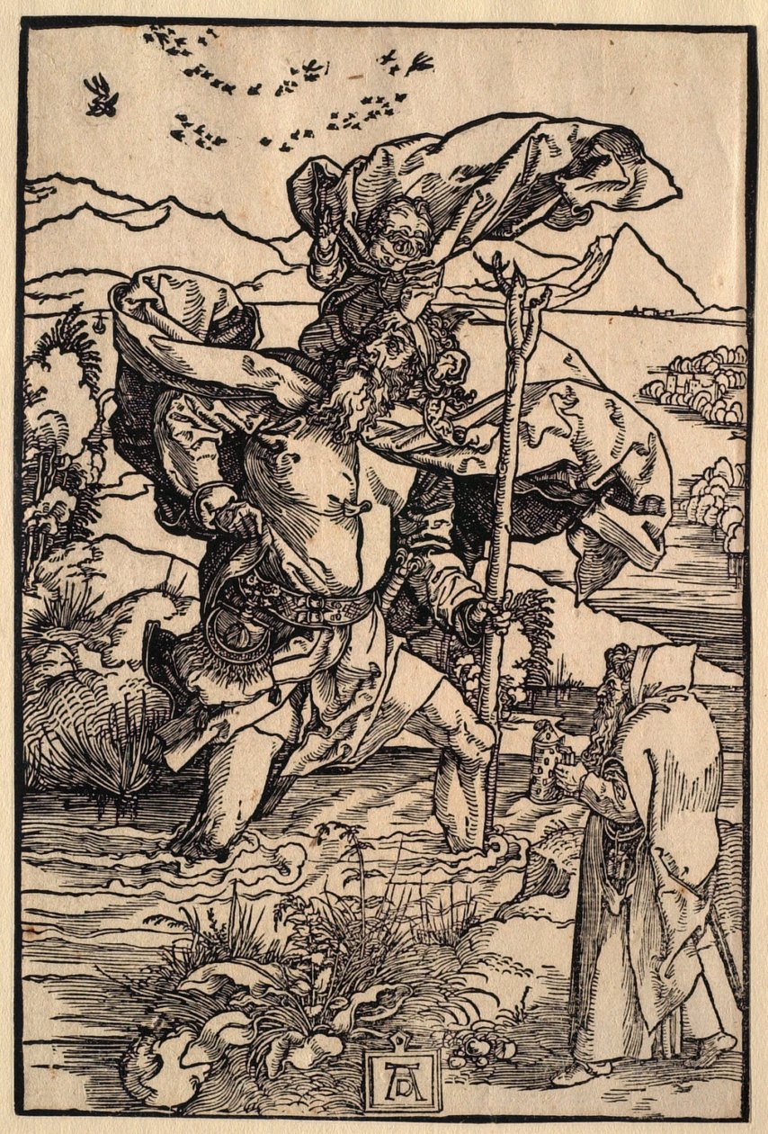 Sankt Kristoffer med fuglenes flukt av Albrecht Dürer
