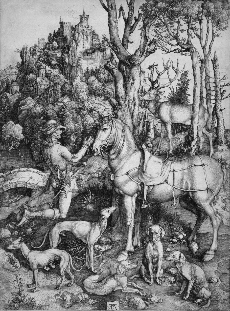 Sankt Eustachius av Albrecht Dürer